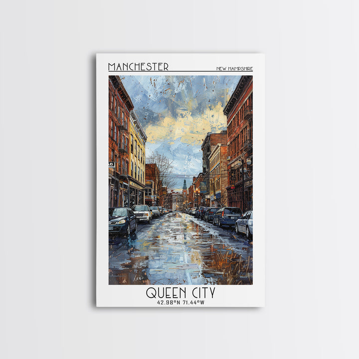 Manchester Travel Poster, Canvas Print, City Travel Poster, Travel Wall Art, Art Print, Fine Art Print, Retro Wall Art, Travel Decor
