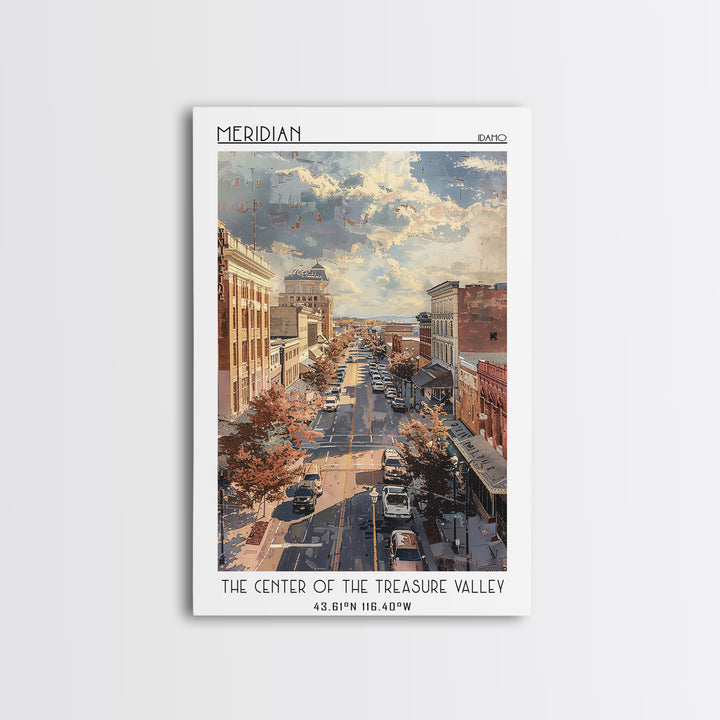 Meridian Travel Poster, Canvas Print, City Travel Poster, Travel Wall Decor, Art Print, Travel Wall Art, Travel Prints, Travel Decor