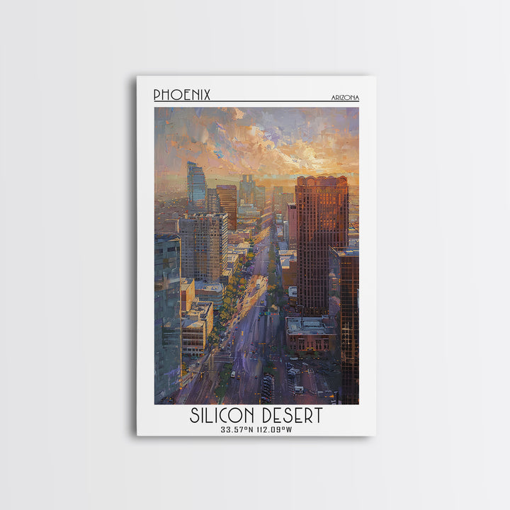 Phoenix Travel Poster, Canvas Print, Travel Prints, Landscape Art, Retro Travel Print, Travel Print, City Wall Art, Travel Art Print