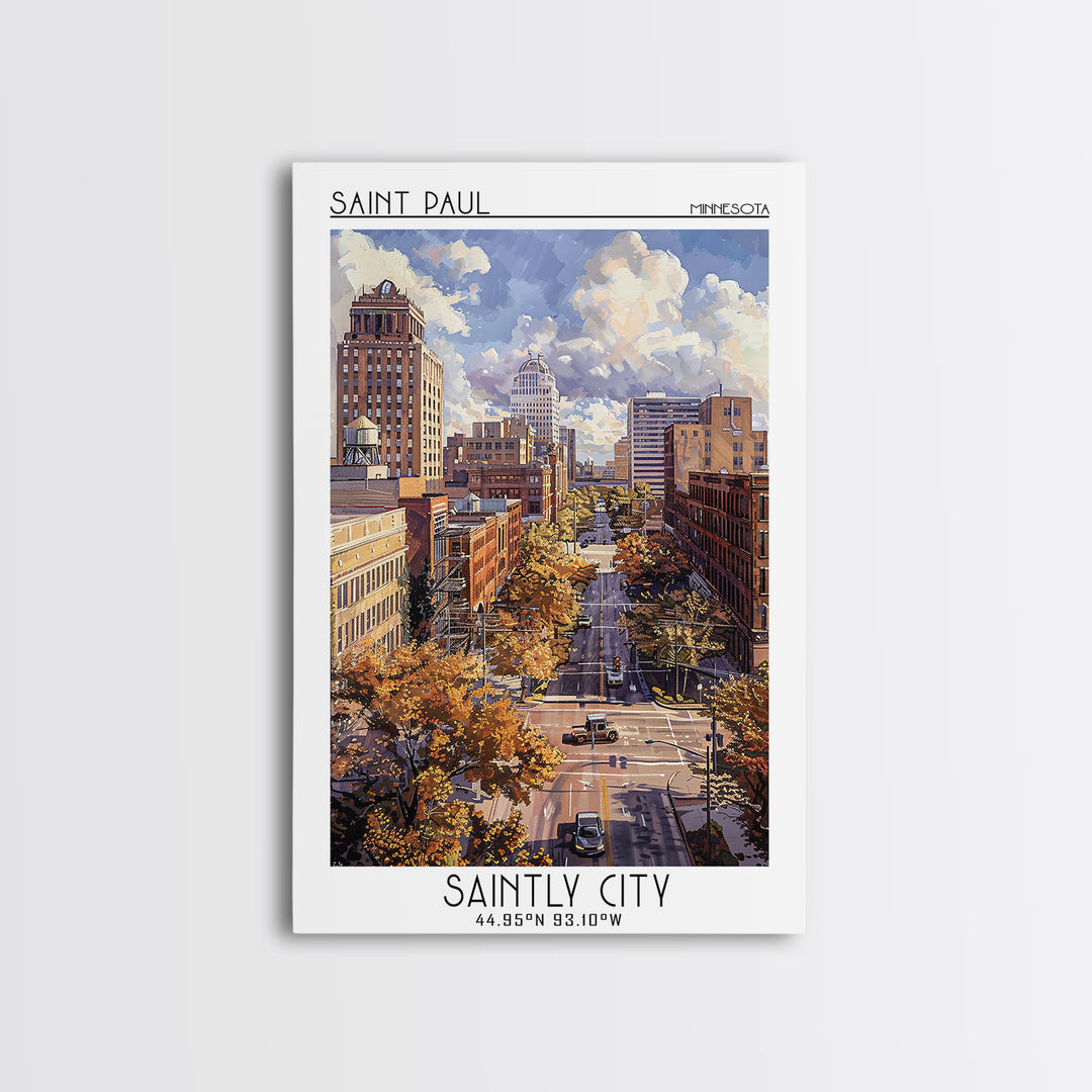 Saint Paul Travel Poster, Canvas Print, Travel Wall Art, City Wall Art, Vintage Travel Art, Travel Print, Art Print, Wanderlust Gift