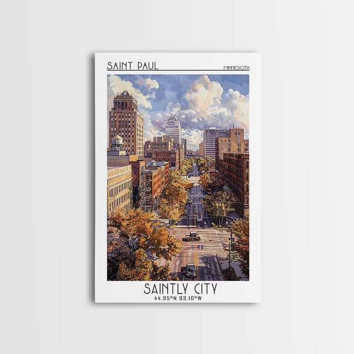 Saint Paul Travel Poster, Canvas Print, Travel Wall Art, City Wall Art, Vintage Travel Art, Travel Print, Art Print, Wanderlust Gift