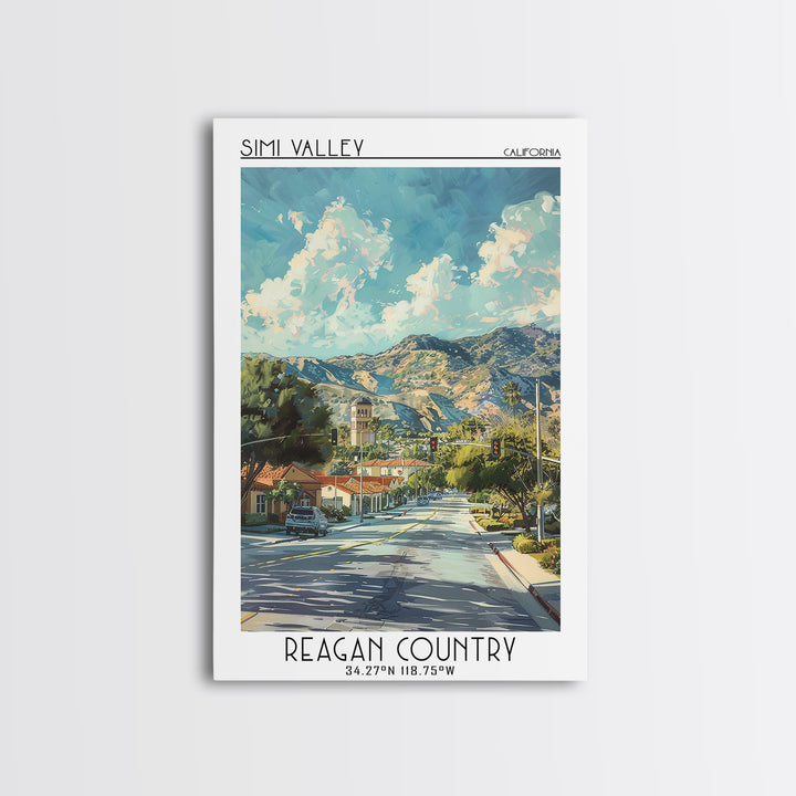 Simi Valley Travel Poster, Canvas Print, City Travel Poster, Travel Wall Art, Mid Century Wall Art, Vintage Travel, Gallery Wall Set