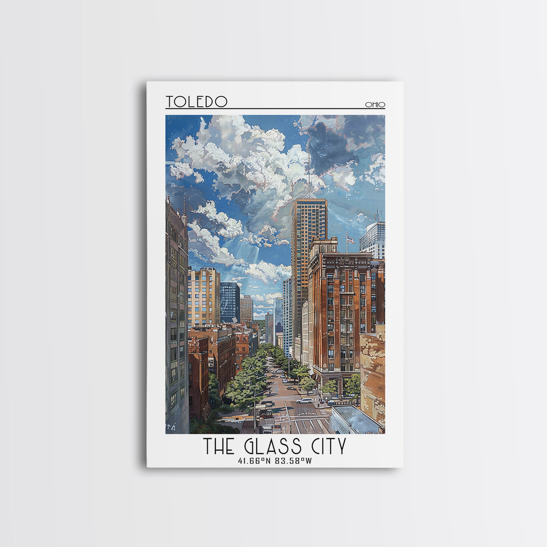 Toledo Travel Poster, Canvas Print, Travel Prints, Landscape Art, Travel Wall Art, Retro Travel Poster, Vintage Travel, Poster Print