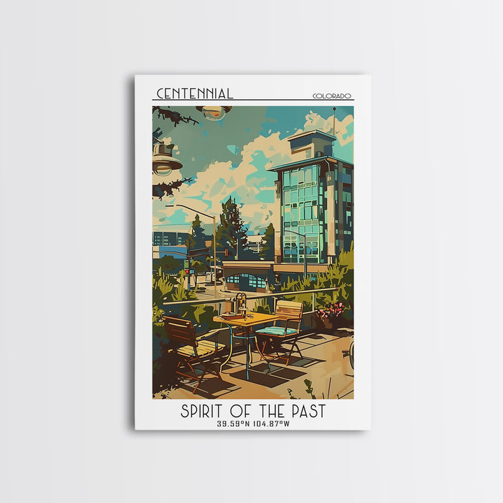 Centennial Travel Poster, Canvas Print, Vintage Travel Print, City Wall Art, Minimalist Poster, Vintage Poster, Living Room Wall Art