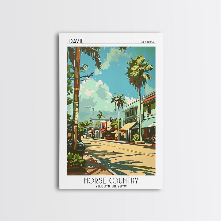 Davie Travel Poster, Canvas Print, Poster Print, Travel Wall Art, Vintage Travel Art, Vintage Posters, Travel Prints, Vintage Poster