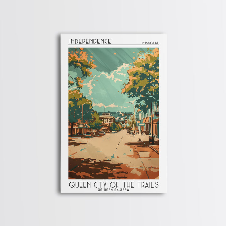 Independence Travel Poster, Canvas Print, City Travel Poster, Travel Wall Decor, Poster Art, Modern Wall Decor, Home Decor, Wall Art