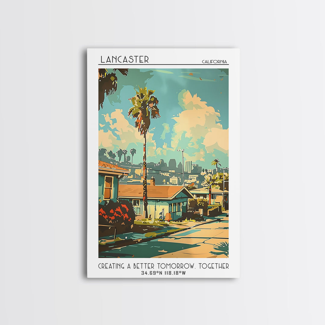 Lancaster Travel Poster, Canvas Print, Travel Prints, Landscape Art, City Travel Poster, Travel Decor, Travel Print, Travel Wall Art