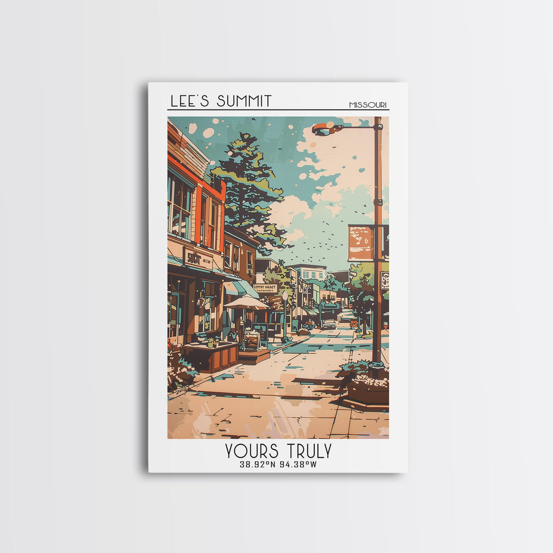 Lees Summit Travel Poster, Canvas Print, City Travel Poster, Travel Wall Art, Travel Posters, Wall Art, Retro Wall Art, Poster Print