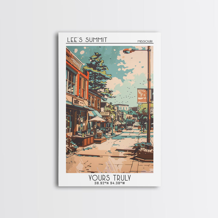 Lees Summit Travel Poster, Canvas Print, City Travel Poster, Travel Wall Art, Travel Posters, Wall Art, Retro Wall Art, Poster Print