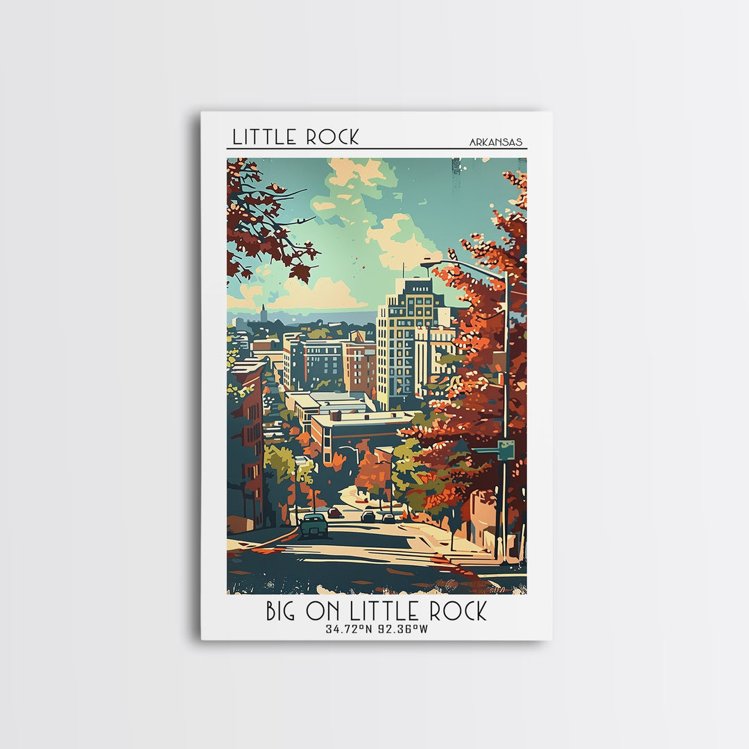 Little Rock Travel Poster, Canvas Print, Travel Wall Art, City Wall Art, City Illustration, Travel Print, Travel Posters, Poster Art