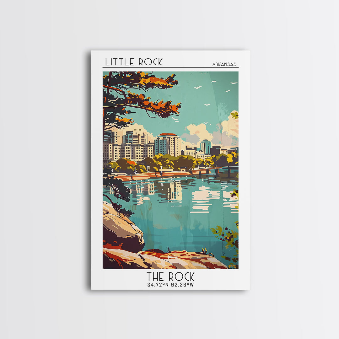 Little Rock Arkansas Travel Poster, Canvas Print, Poster Print, Travel Wall Art, Travel Wall Decor, Gallery Wall Set, Retro Wall Art