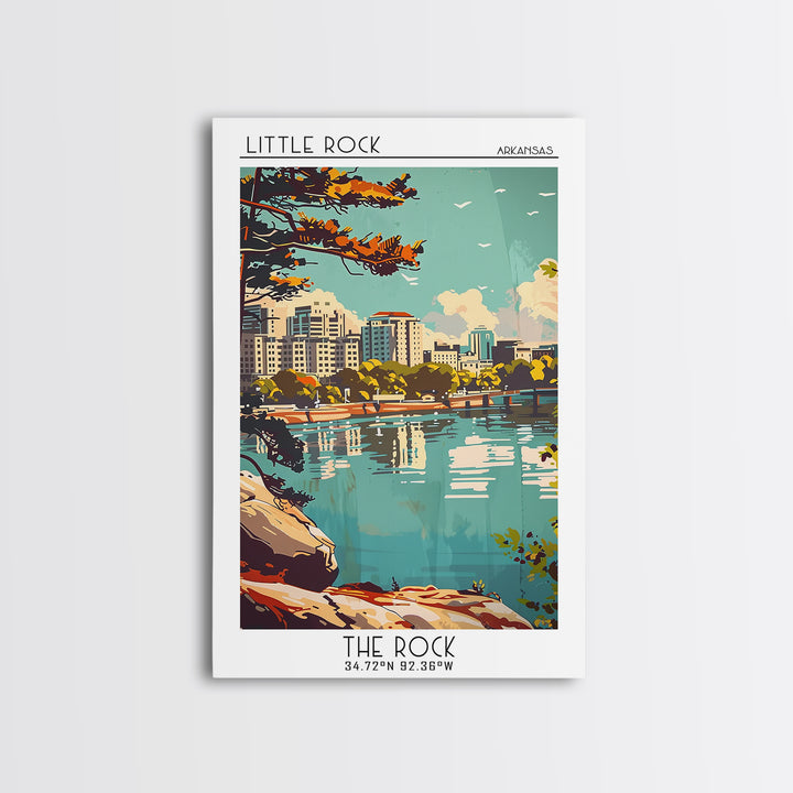 Little Rock Arkansas Travel Poster, Canvas Print, Poster Print, Travel Wall Art, Travel Wall Decor, Gallery Wall Set, Retro Wall Art