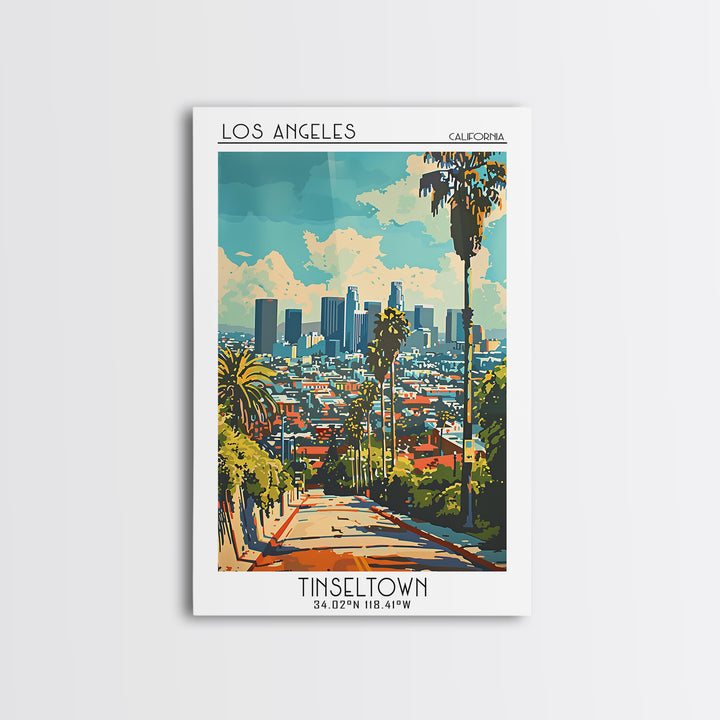 Los Angeles California Travel Poster, Canvas Print, Poster Print, Travel Wall Art, Modern Wall Decor, Gallery Wall Set, Travel Print