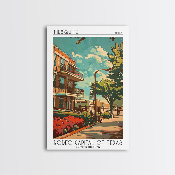 Mesquite Texas Travel Poster, Canvas Print, City Travel Poster, Travel Wall Art, Minimalist Poster, Travel Prints, Home Office Decor