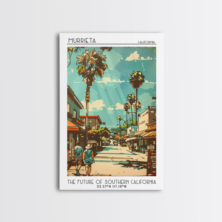 Murrieta Travel Poster, Canvas Print, City Travel Poster, Travel Wall Art, Vintage Travel Print, Gallery Wall Set, City Illustration