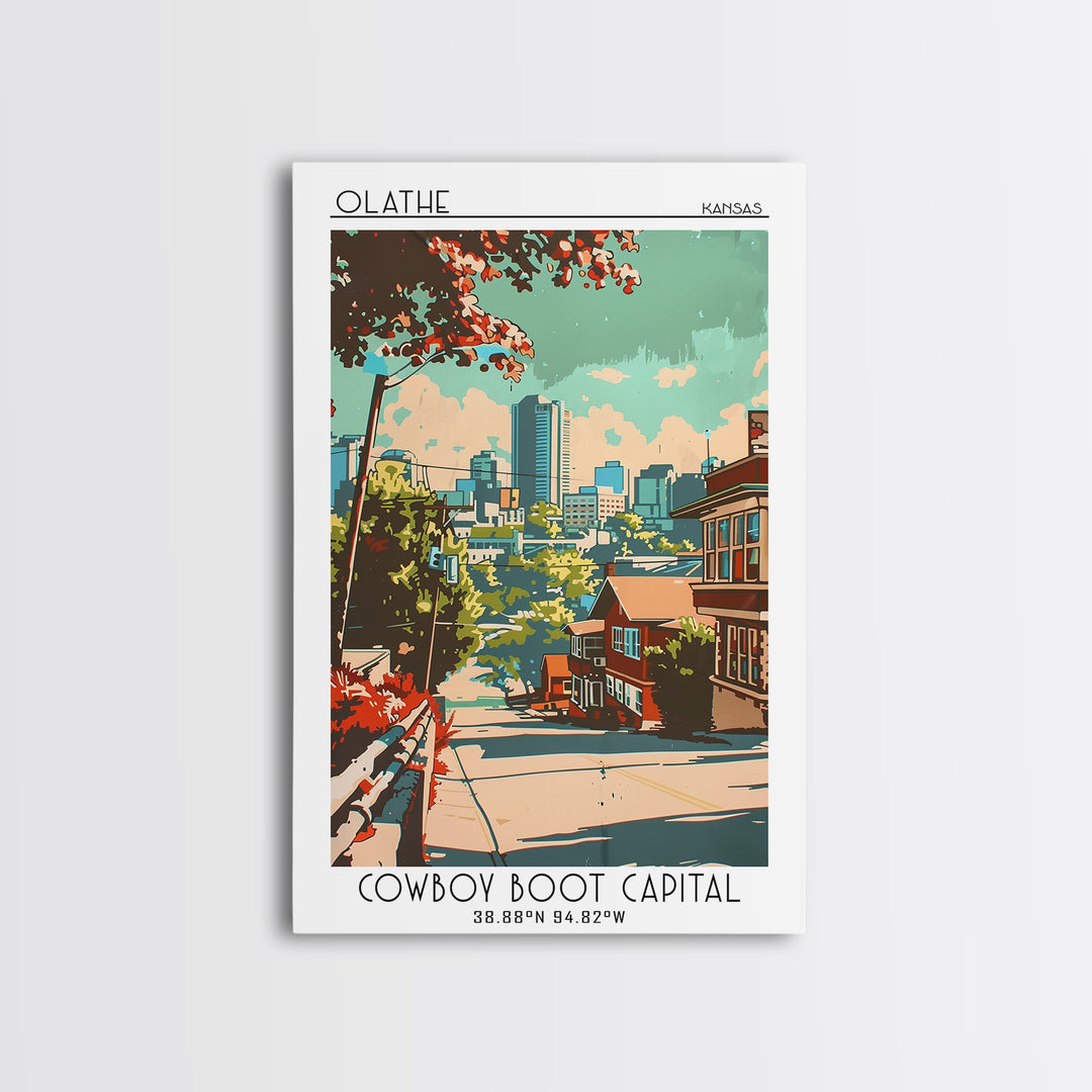 Olathe Travel Poster, Canvas Print, Travel Wall Art, City Wall Art, City Art Print, Wall Art, City Travel Poster, Vintage Travel Art