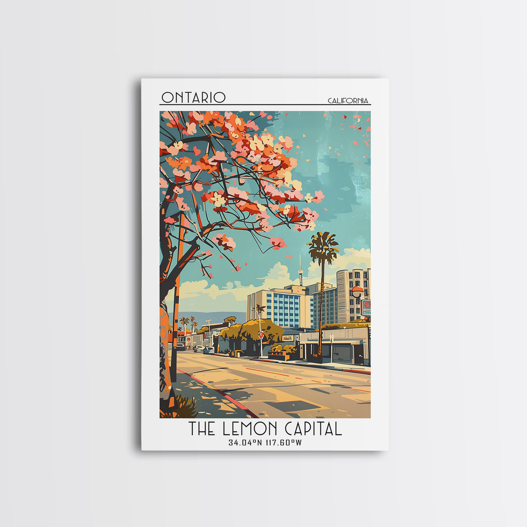 Ontario California Travel Poster, Canvas Print, City Travel Poster, Travel Wall Art, Vintage Travel Art, Poster Print, Landscape Art