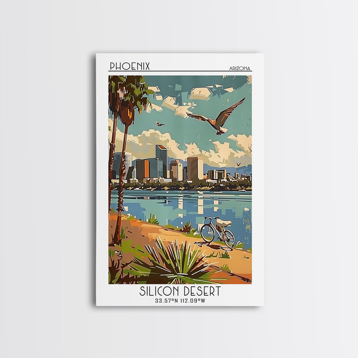Phoenix Arizona Travel Poster, Canvas Print, City Travel Poster, Travel Wall Decor, Poster Art, Poster Print, Wall Art, Travel Print
