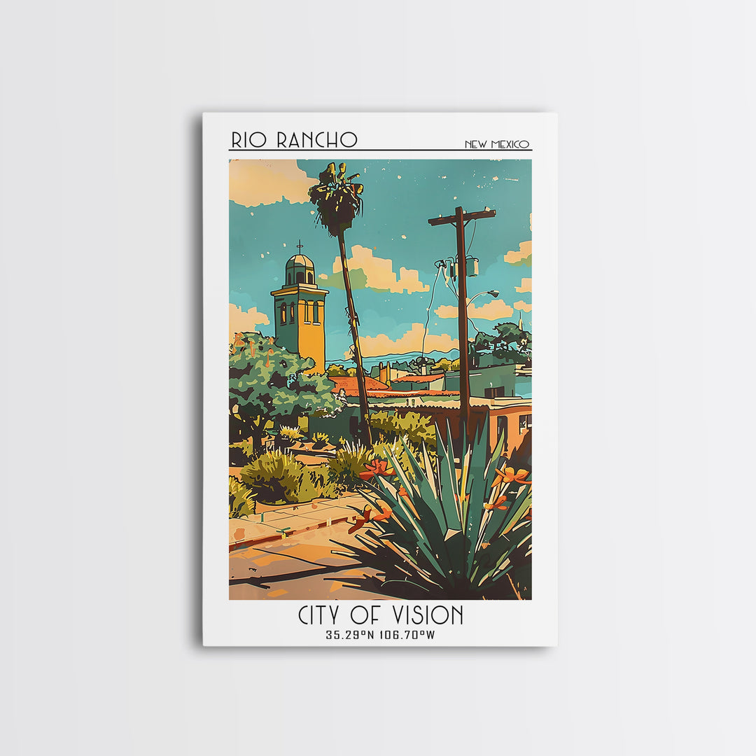 Rio Rancho Travel Poster, Canvas Print, Travel Wall Decor, Minimalist Poster, Travel Art Print, Living Room Wall Art, Travel Posters