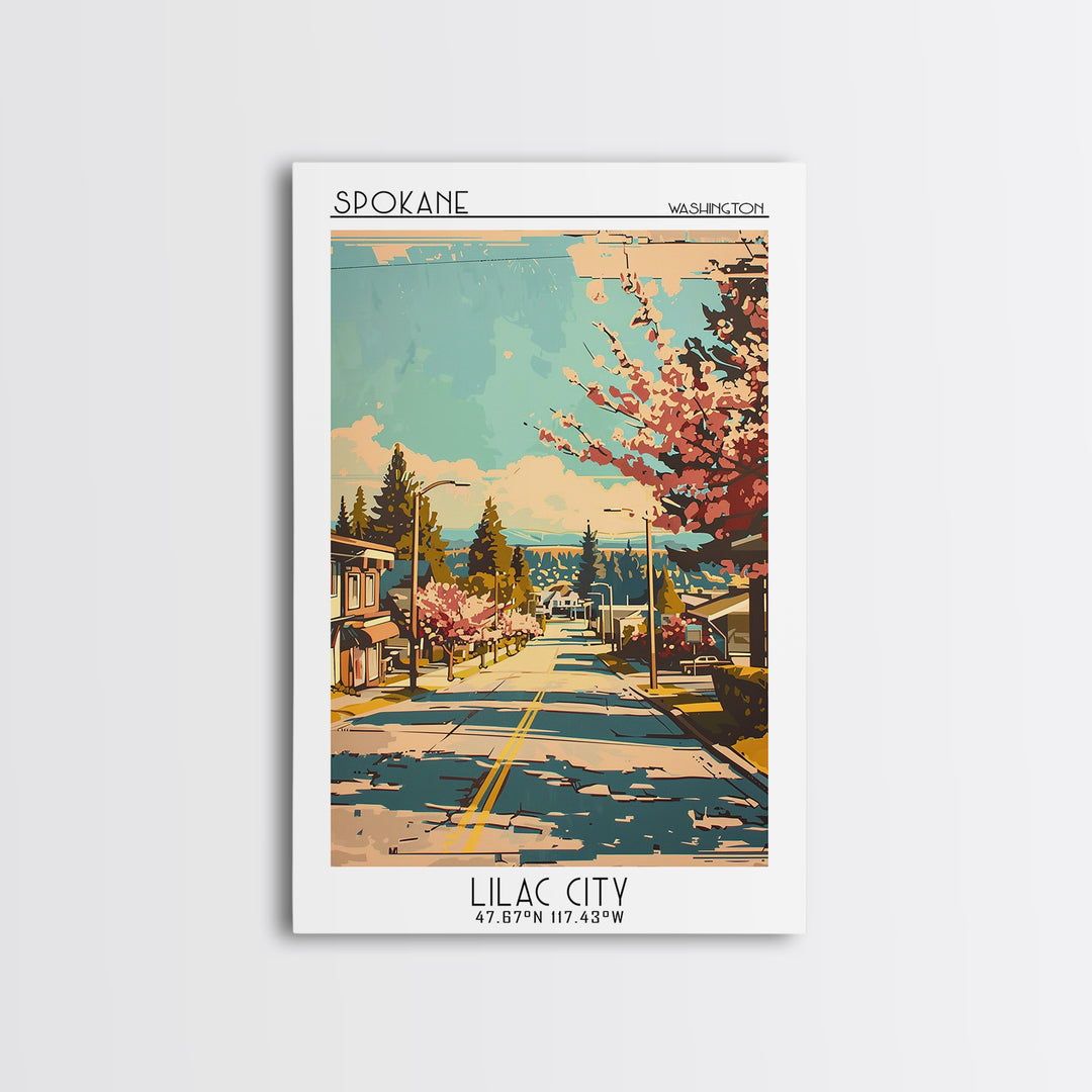 Spokane Travel Poster, Canvas Print, City Travel Poster, Travel Wall Decor, Travel Prints, Home Office Decor, Wall Art, Travel Decor
