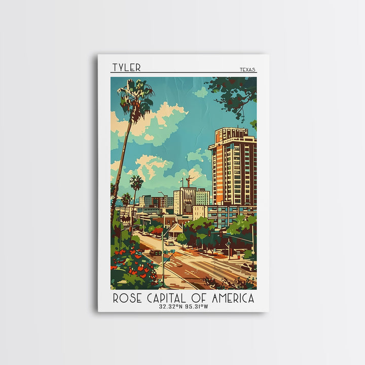 Tyler Travel Poster, Canvas Print, Travel Wall Decor, Minimalist Poster, Poster Print, Travel Decor, Travel Print, Modern Wall Decor