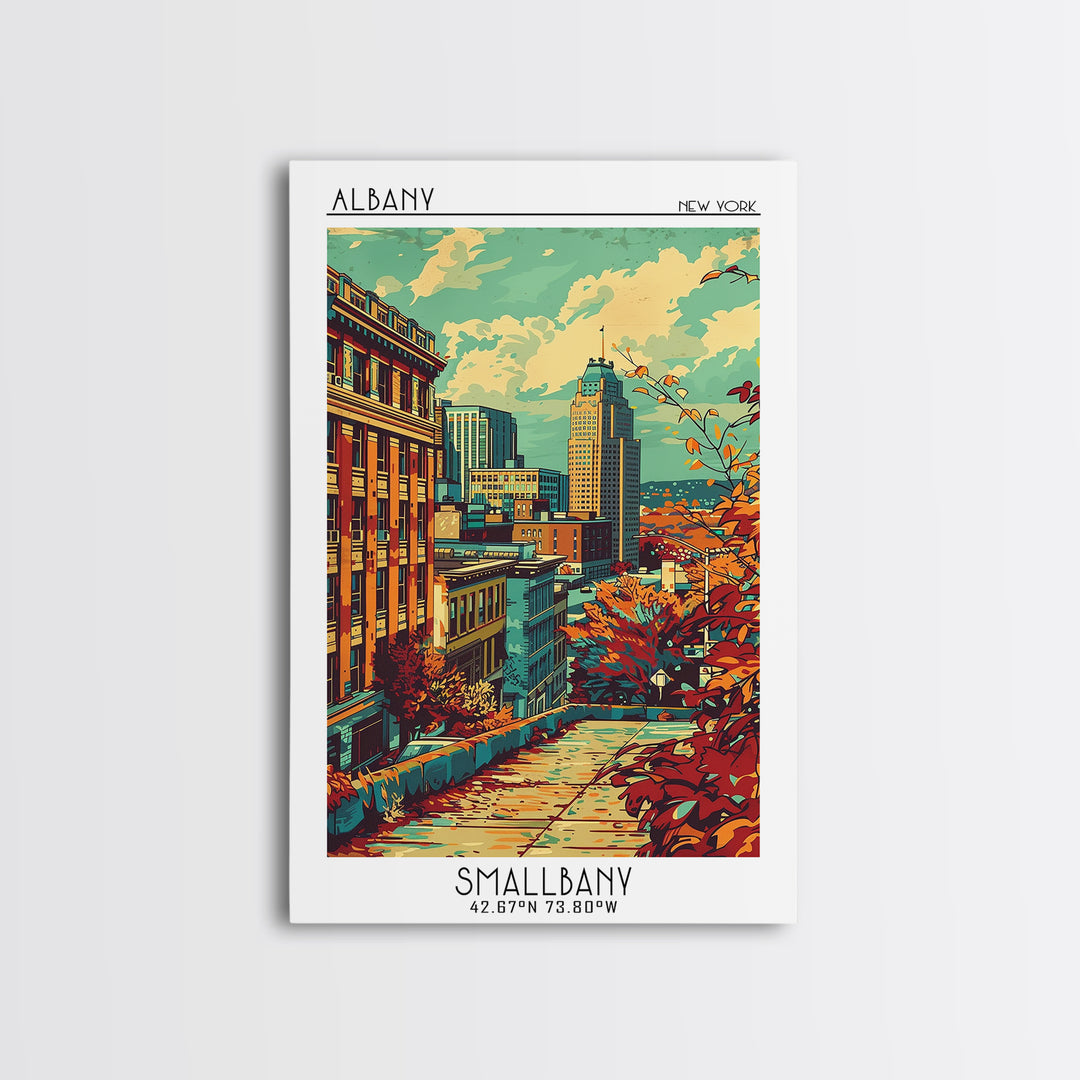 Albany Travel Poster, Canvas Print, Retro Wall Art, Travel Print, Landscape Art, Vintage Travel Print, Travel Posters, Travel Prints
