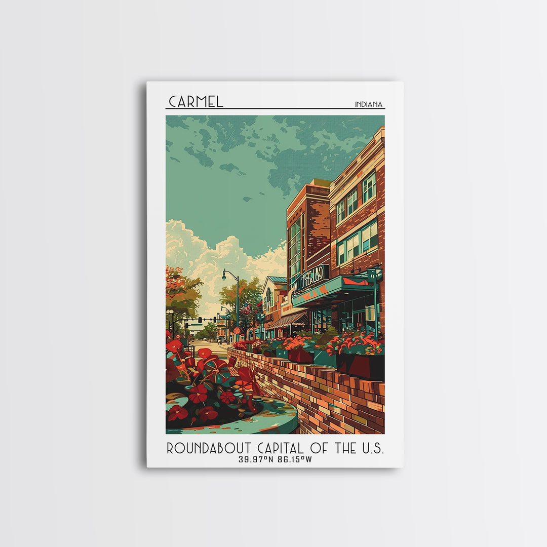 Carmel Travel Poster, Canvas Print, Retro Travel Poster, City Wall Art, Wanderlust Gift, Travel Posters, Poster Print, Landscape Art