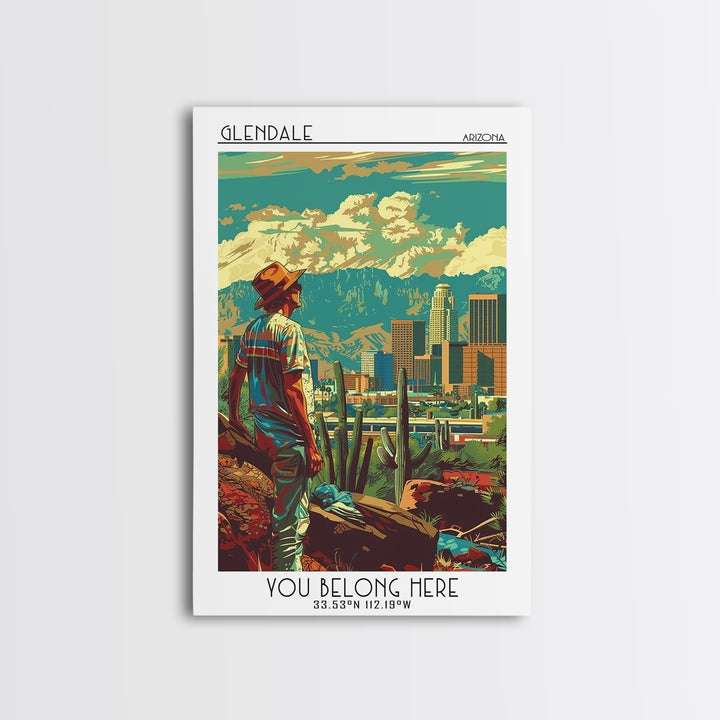 Glendale Travel Poster, Canvas Print, Vintage Travel Print, City Wall Art, Retro Travel Print, Vintage City Poster, Travel Art Print