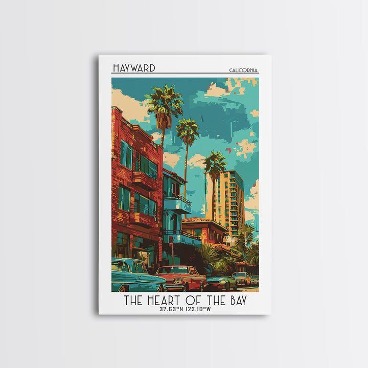 Hayward Travel Poster, Canvas Print, City Art Print, Travel Wall Art, Living Room Wall Art, Poster Art, Travel Decor, Fine Art Print