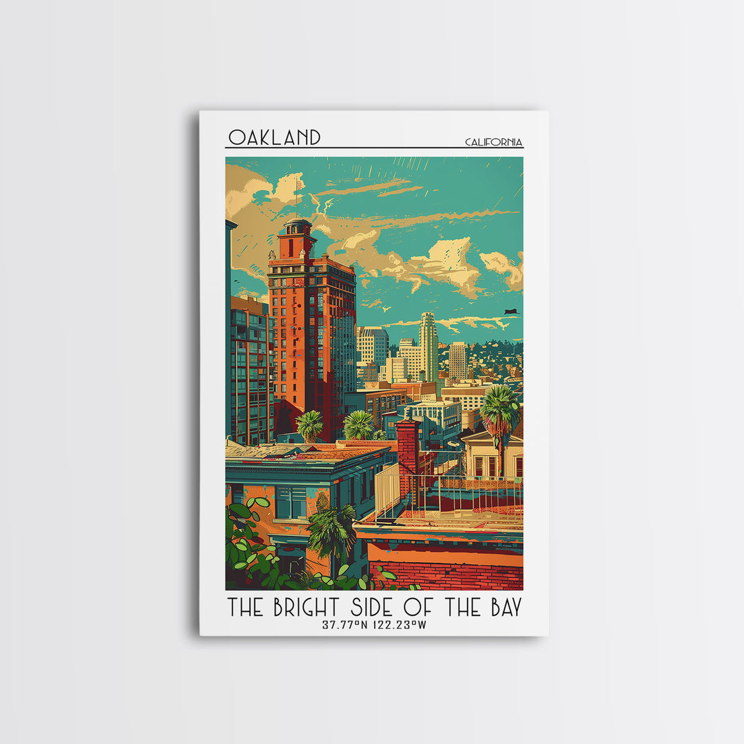 Oakland Travel Poster, Canvas Print, City Travel Poster, Travel Wall Art, Vintage Travel Art, Minimalist Poster, Retro Travel Poster
