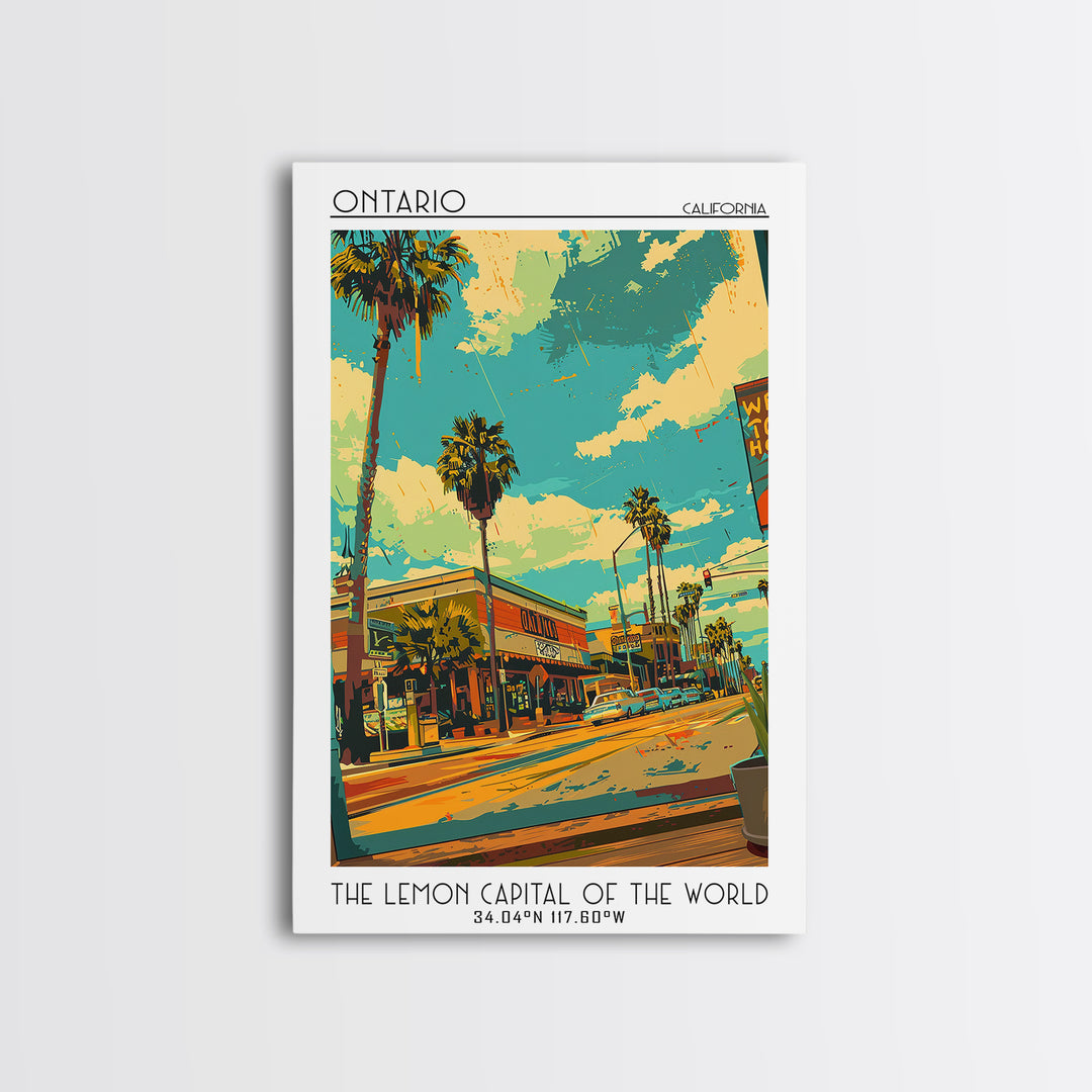 Ontario Travel Poster, Canvas Print, City Travel Poster, Travel Wall Art, Fine Art Print, Living Room Wall Art, Watercolor Cityscape