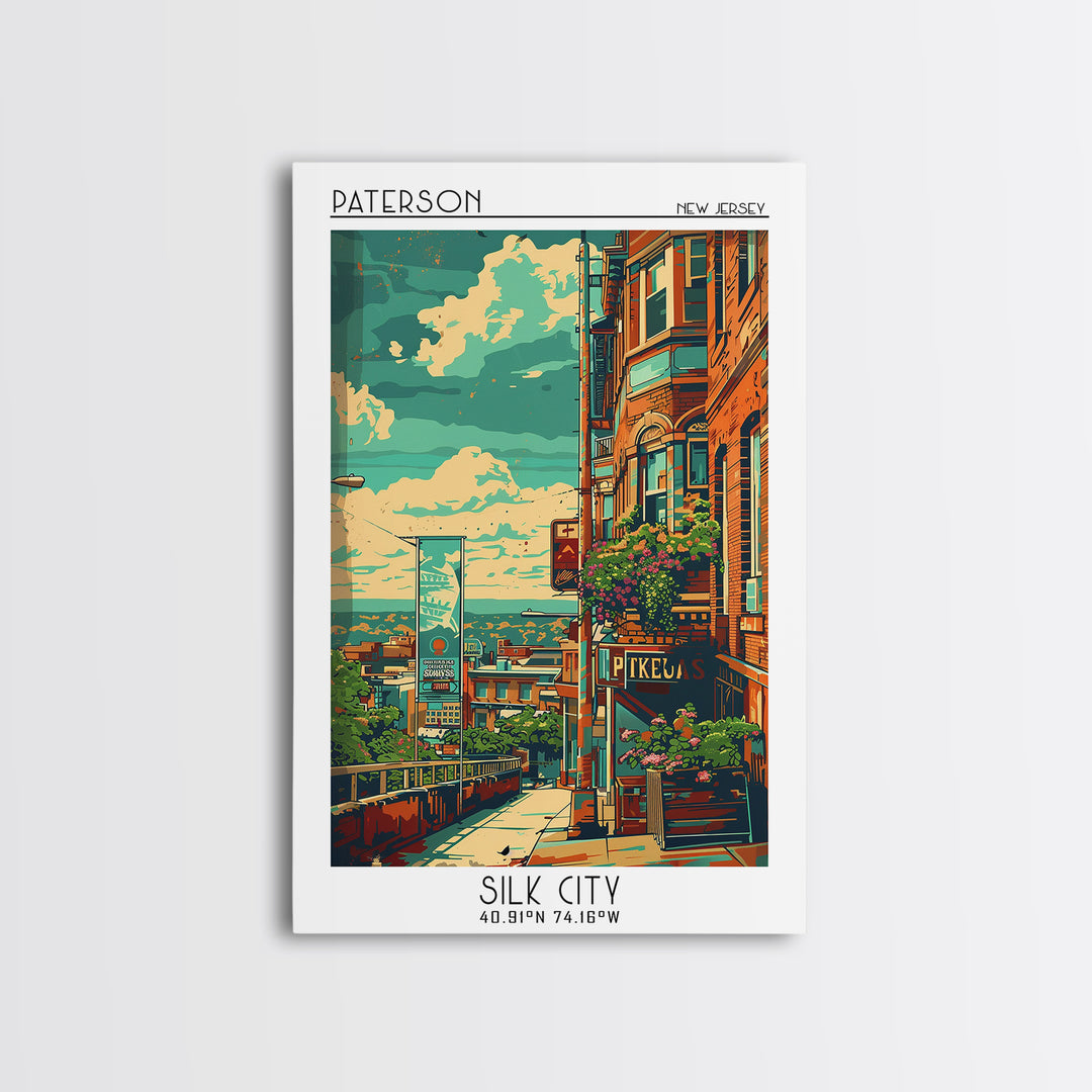 Paterson Travel Poster, Canvas Print, Travel Wall Decor, Minimalist Poster, Travel Wall Art, Travel Prints, Poster Art, Poster Print