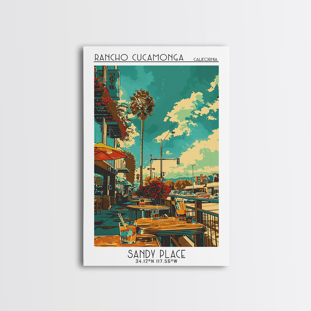 Rancho Cucamonga Travel Poster, Canvas Print, City Travel Poster, Travel Wall Decor, Poster Art, Mid Century Wall Art, Landscape Art