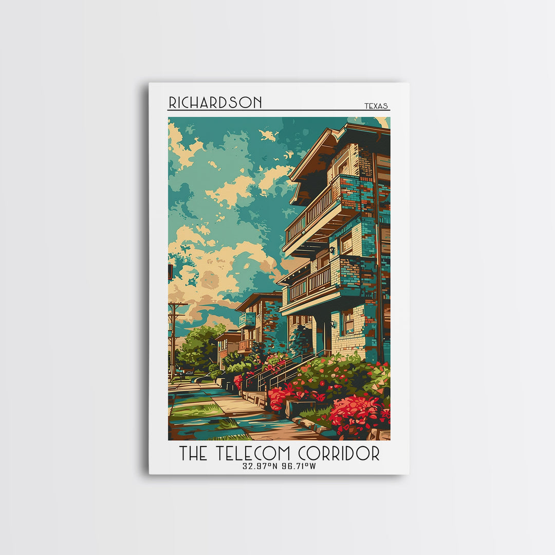 Richardson Travel Poster, Framed Canvas Print, Travel Prints, Landscape Art, Home Office Decor, Poster Art, Poster Print, Home Decor