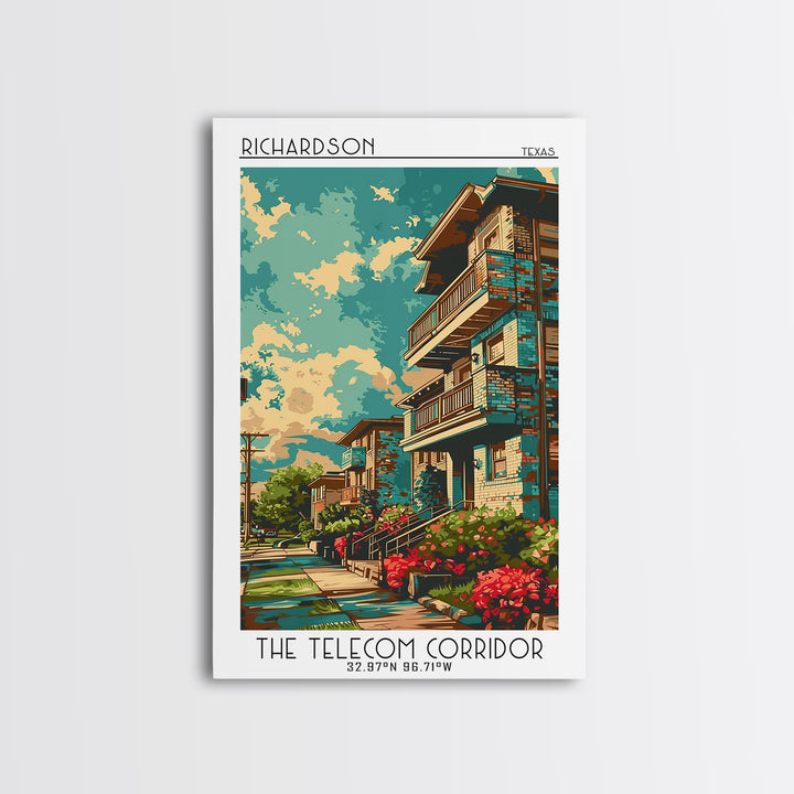 Richardson Travel Poster, Framed Canvas Print, Travel Prints, Landscape Art, Home Office Decor, Poster Art, Poster Print, Home Decor