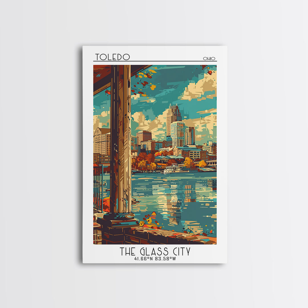 Toledo Travel Poster, Canvas Print, Travel Prints, Landscape Art, Living Room Wall Art, Vintage Travel Art, Wall Art, Vintage Travel