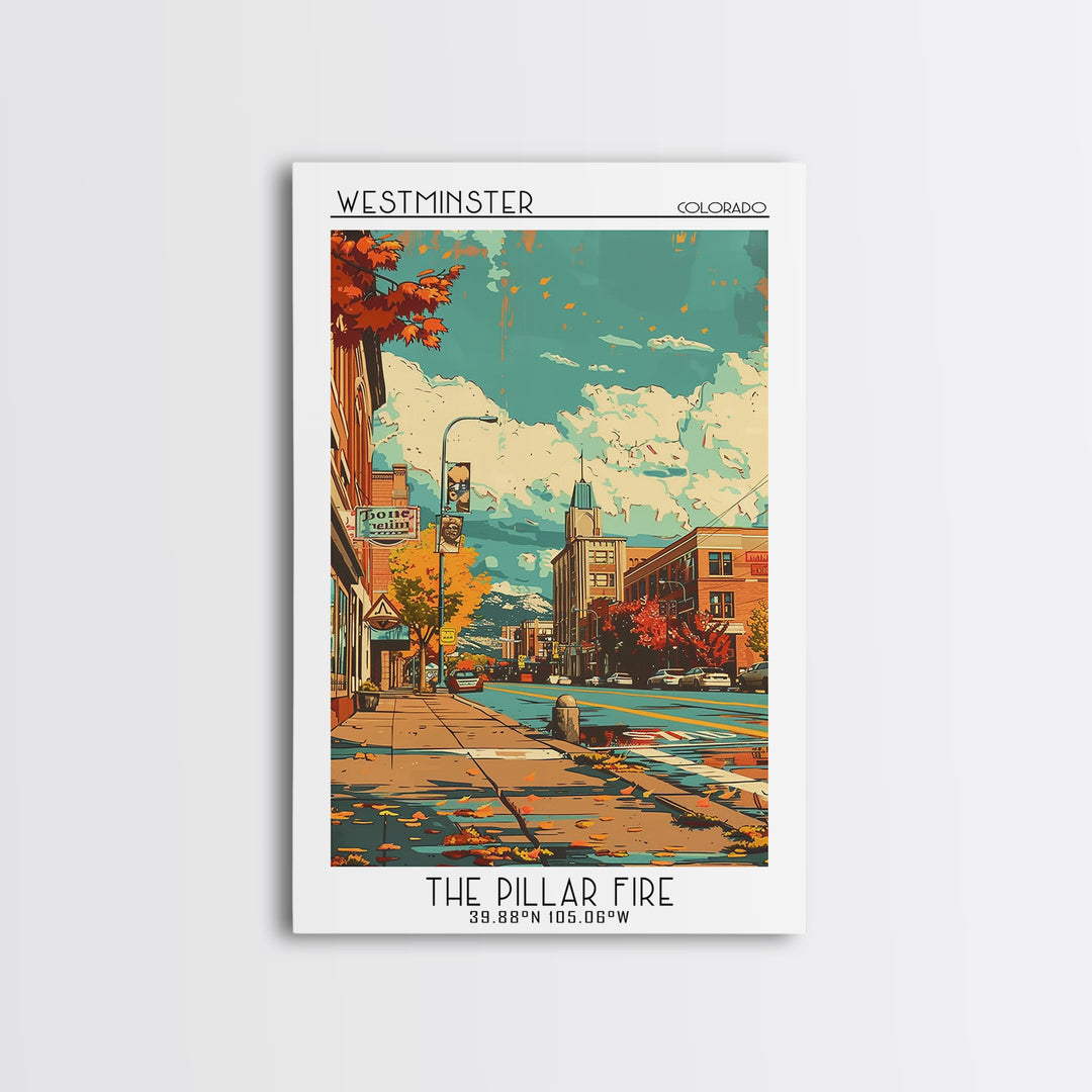 Westminster Travel Poster, Canvas Print, Retro Wall Art, Travel Print, Watercolor Cityscape, Mid Century Wall Art, Travel Wall Decor