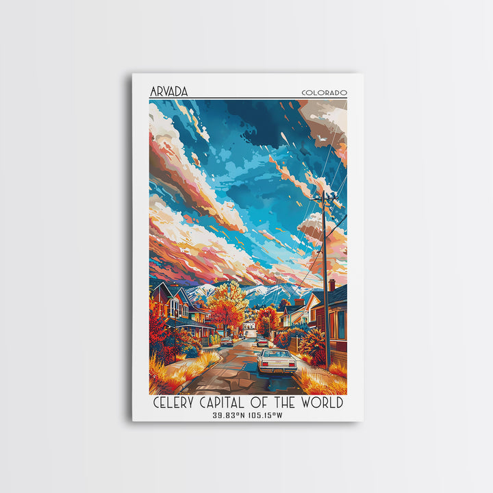 Arvada Travel Poster, Canvas Print, Travel Wall Art, City Wall Art, Vintage City Poster, Retro Travel Print, Poster Print, Art Print