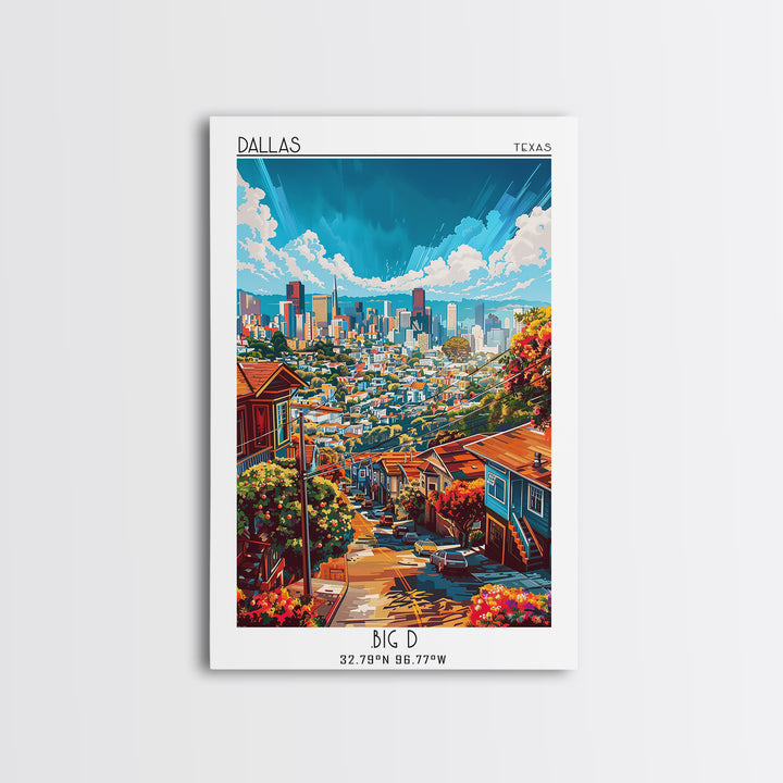Daly City Travel Poster, Canvas Print, Travel Wall Art, City Wall Art, Landscape Art, Home Decor, Wanderlust Gift, Home Office Decor