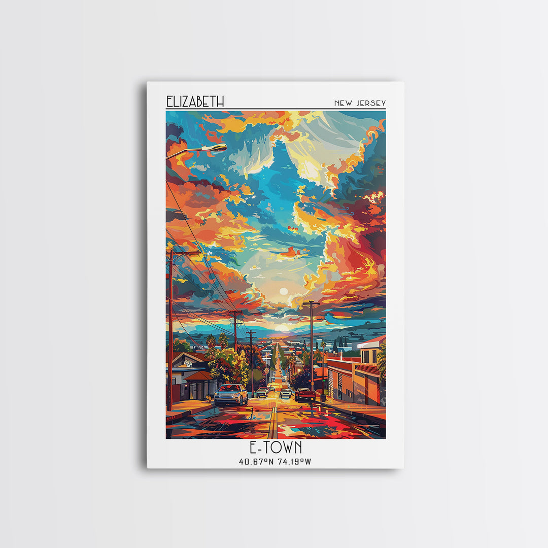 El Monte Travel Poster, Canvas Print, Retro Travel Poster, City Wall Art, City Art Print, Wanderlust Gift, Landscape Art, Home Decor