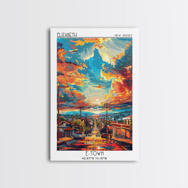 El Monte Travel Poster, Canvas Print, Retro Travel Poster, City Wall Art, City Art Print, Wanderlust Gift, Landscape Art, Home Decor