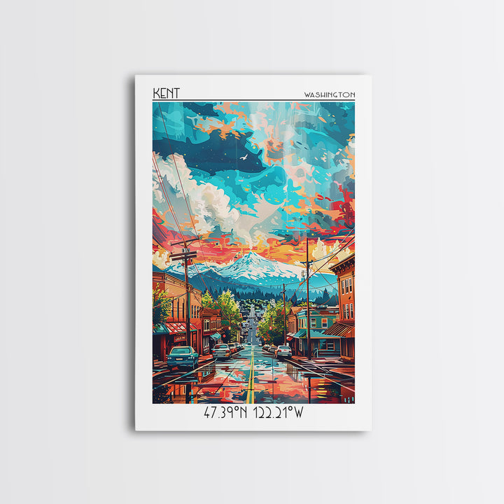 Kent Travel Poster, Canvas Print, City Travel Poster, Vintage City Poster, Retro Travel Poster, Living Room Wall Art, Retro Wall Art