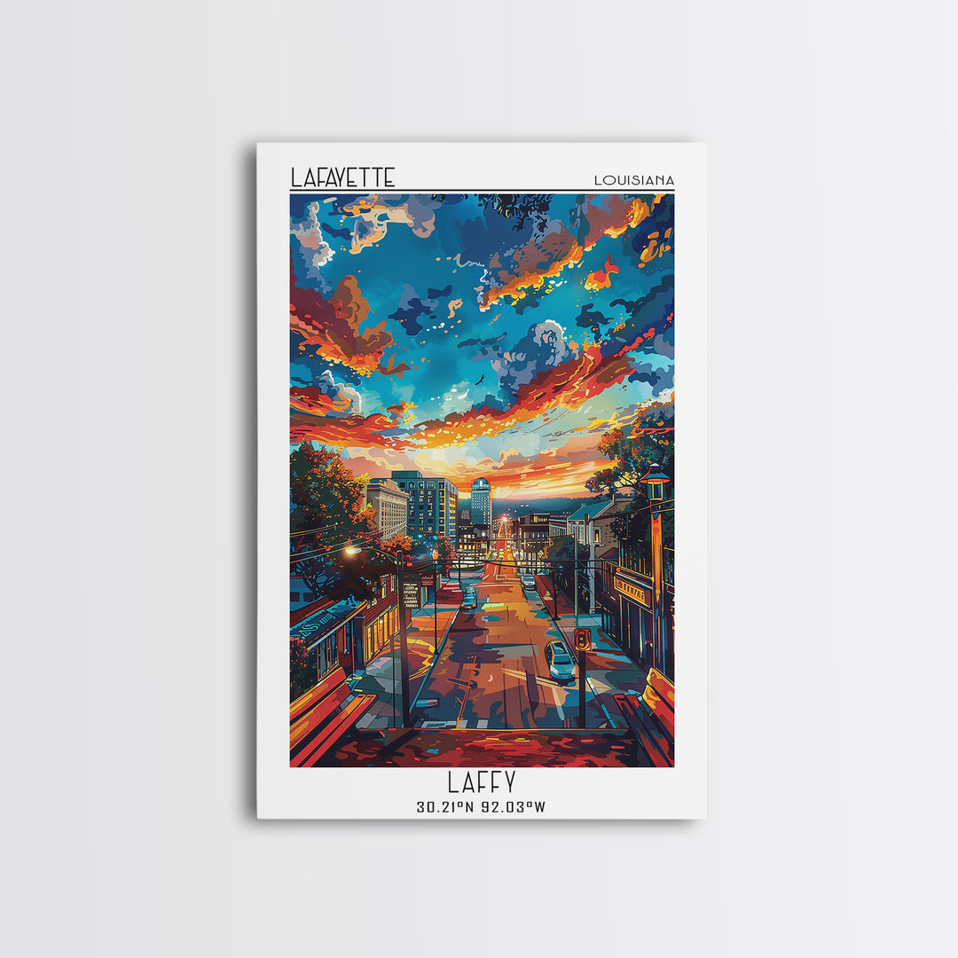 Lafayette Travel Poster, Canvas Print, City Travel Poster, Travel Wall Art, Vintage Travel, Art Print, Vintage Poster, Travel Prints