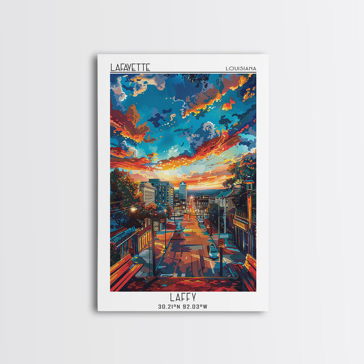 Lafayette Travel Poster, Canvas Print, City Travel Poster, Travel Wall Art, Vintage Travel, Art Print, Vintage Poster, Travel Prints