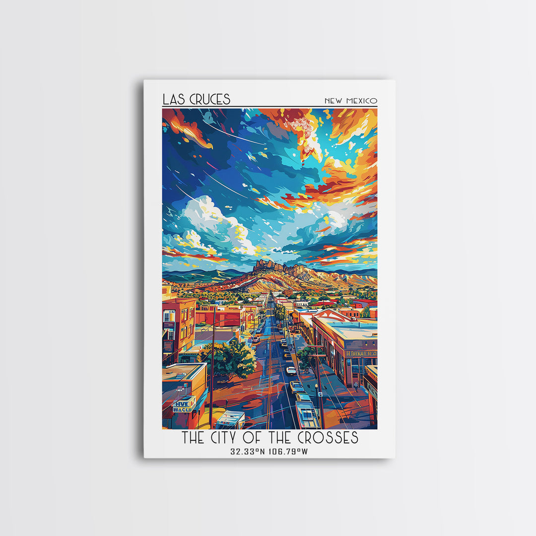 Las Cruces Travel Poster, Canvas Print, Poster Print, Travel Wall Art, City Wall Art, Fine Art Print, City Art Print, Vintage Poster