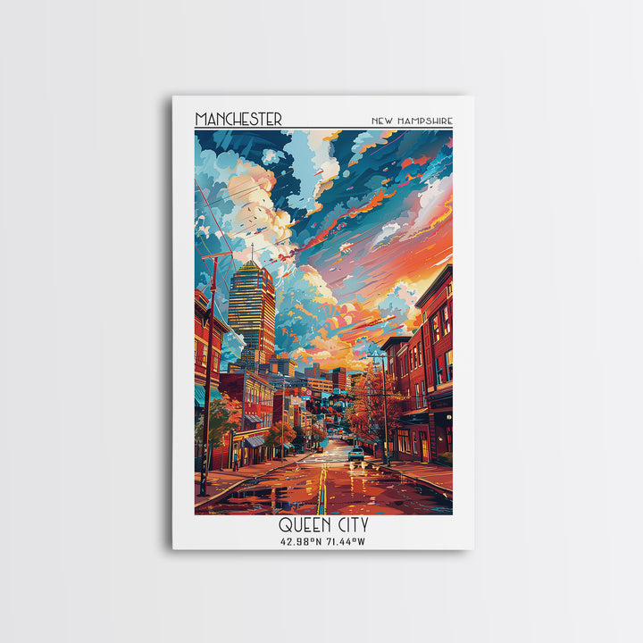 Manchester Travel Poster, Canvas Print, Poster Print, Travel Wall Art, Home Decor, City Art Print, Minimalist Poster, Fine Art Print