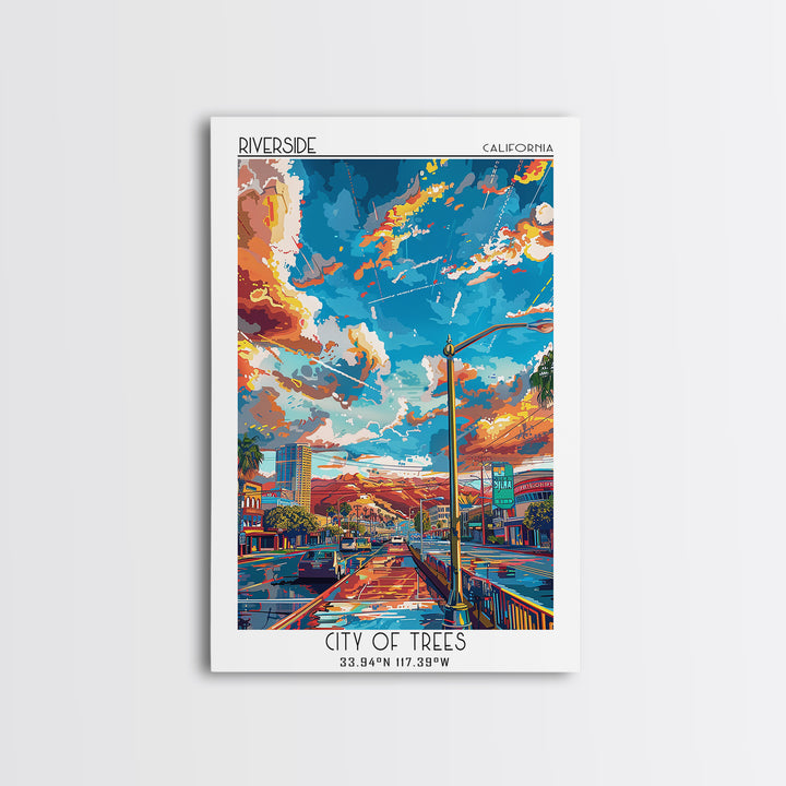 Riverside Travel Poster, Canvas Print, City Art Print, Travel Wall Art, Vintage Travel, Landscape Art, Fine Art Print, Travel Prints