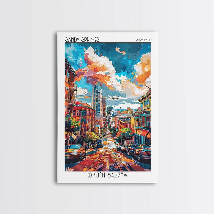 San Mateo Travel Poster, Framed Canvas Print, Vintage Travel Print, City Wall Art, Minimalist Poster, Poster Print, Travel Art Print
