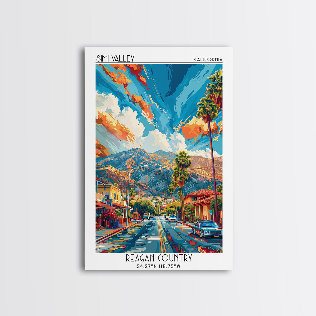 Simi Valley Travel Poster, Canvas Print, Retro Wall Art, Travel Print, Vintage Travel Print, Vintage City Poster, Retro Travel Print