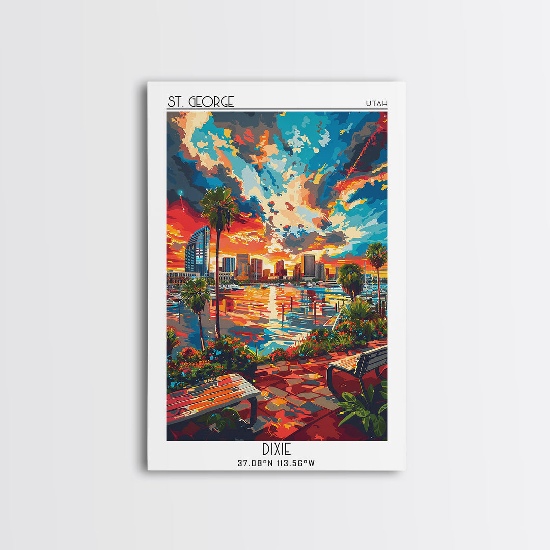 St Petersburg Travel Poster, Framed Canvas Print, Retro Wall Art, Travel Print, Vintage Posters, Vintage City Poster, Vintage Travel